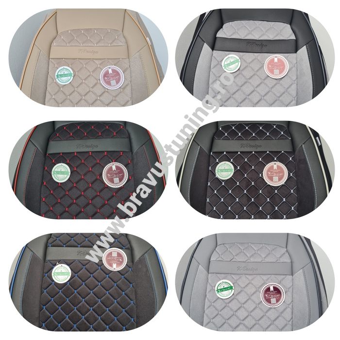 Huse scaun auto PREMIUM Touran 5 locuri individuale ALCANTARA