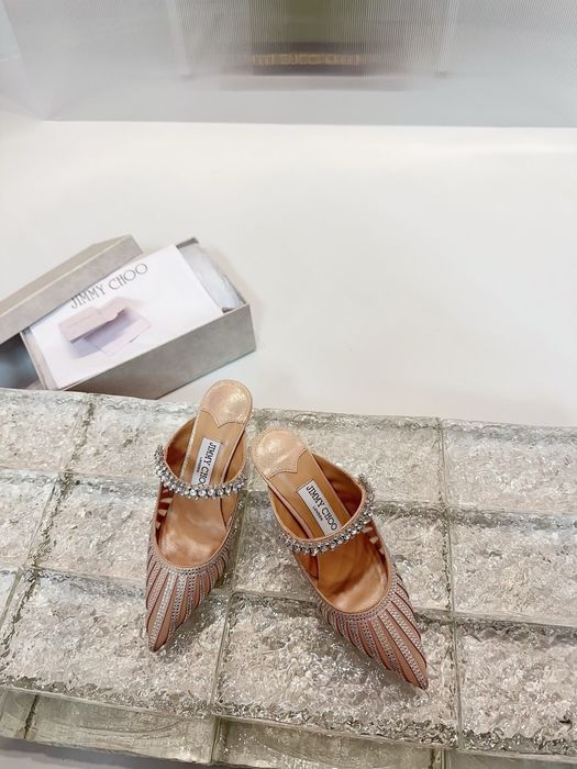 Sandale panfofi Jimmy Choo, toc 6.5 sau 8.5, Premium