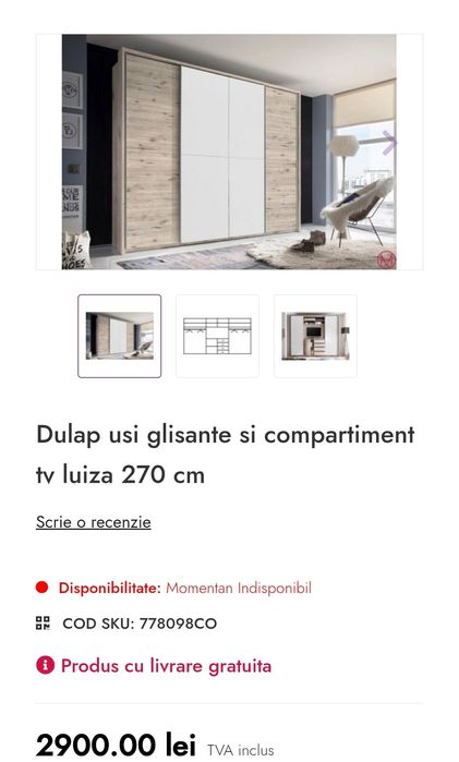 Dulap  dormitor/dressing