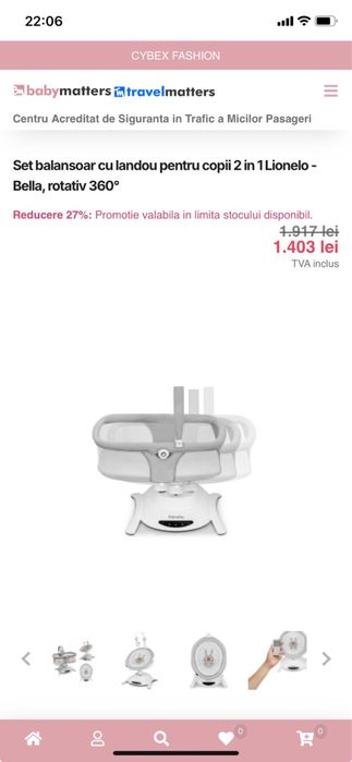 Set balansoar cu landou 2 in 1