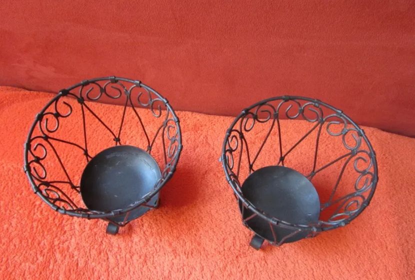 Suport/sfesnic lumanare,vintage, metalic.-made Germany