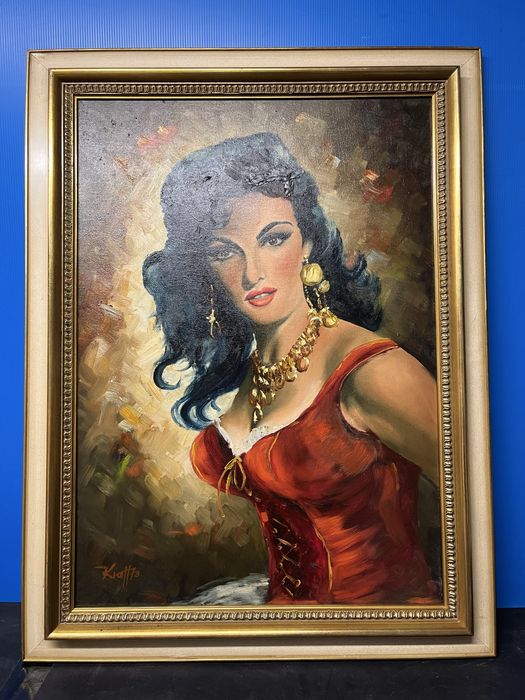 Картина на платно с маслени бои “Испанка”