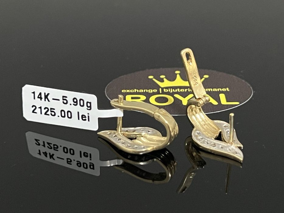 Bijuteria Royal CB : Cercei aur 14k 5,90 grame