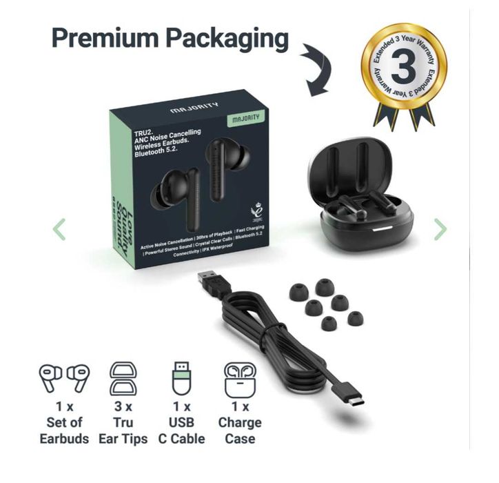 Слушалки Majority Tru2