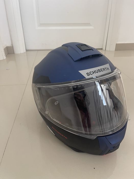 Casca moto SCHUBERTH C5 eceeclipse blue, marime 57 cazuta