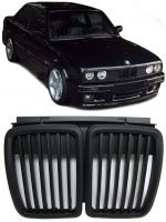 Grila sport BMW Seria 3 E30 2 + 4 uși pre-facelift Cabrio negru mat