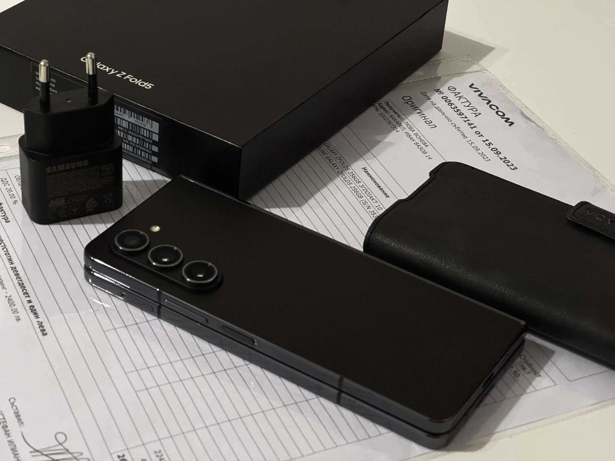 Бартер! Гаранция! Samsung Galaxy Z Fold 5 Phantom Black (Черен)