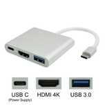 Adaptor/convertor 3in1 USB Type-C HDMI USB 3.0