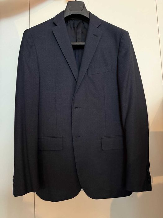 Костюм CORNELIANI , цвят тъмно син, размер 50 , 53% вълна 47 %  памук,