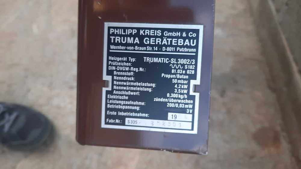 Отоплителна печка TRUMA S3002