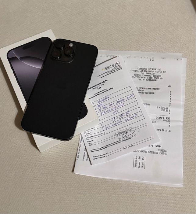 Apple 16 pro max 256GB Black