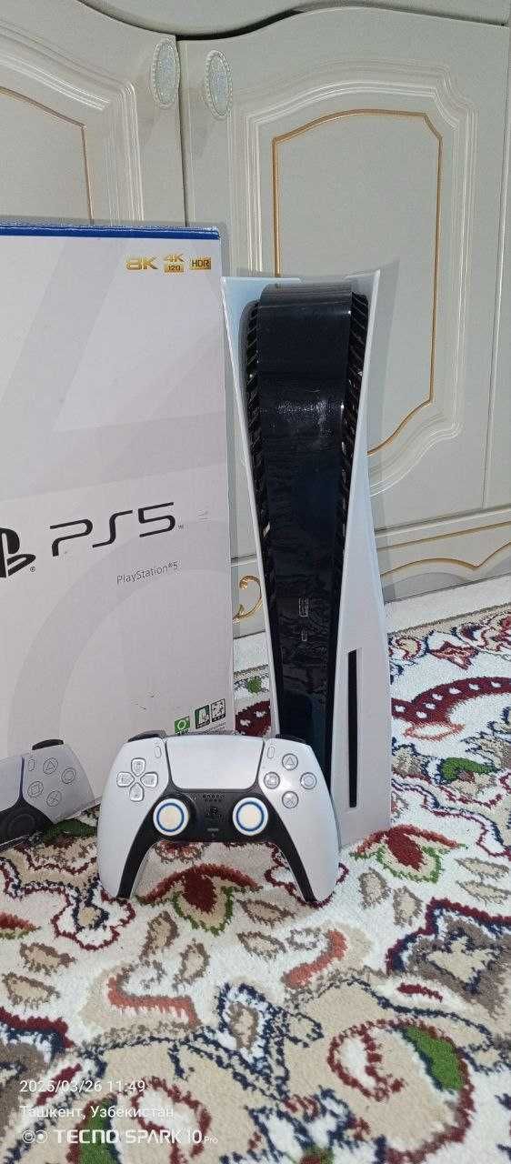 Sony Playstation 5 fat в дисковод 1 джойстика + Топ Игры на Фото!