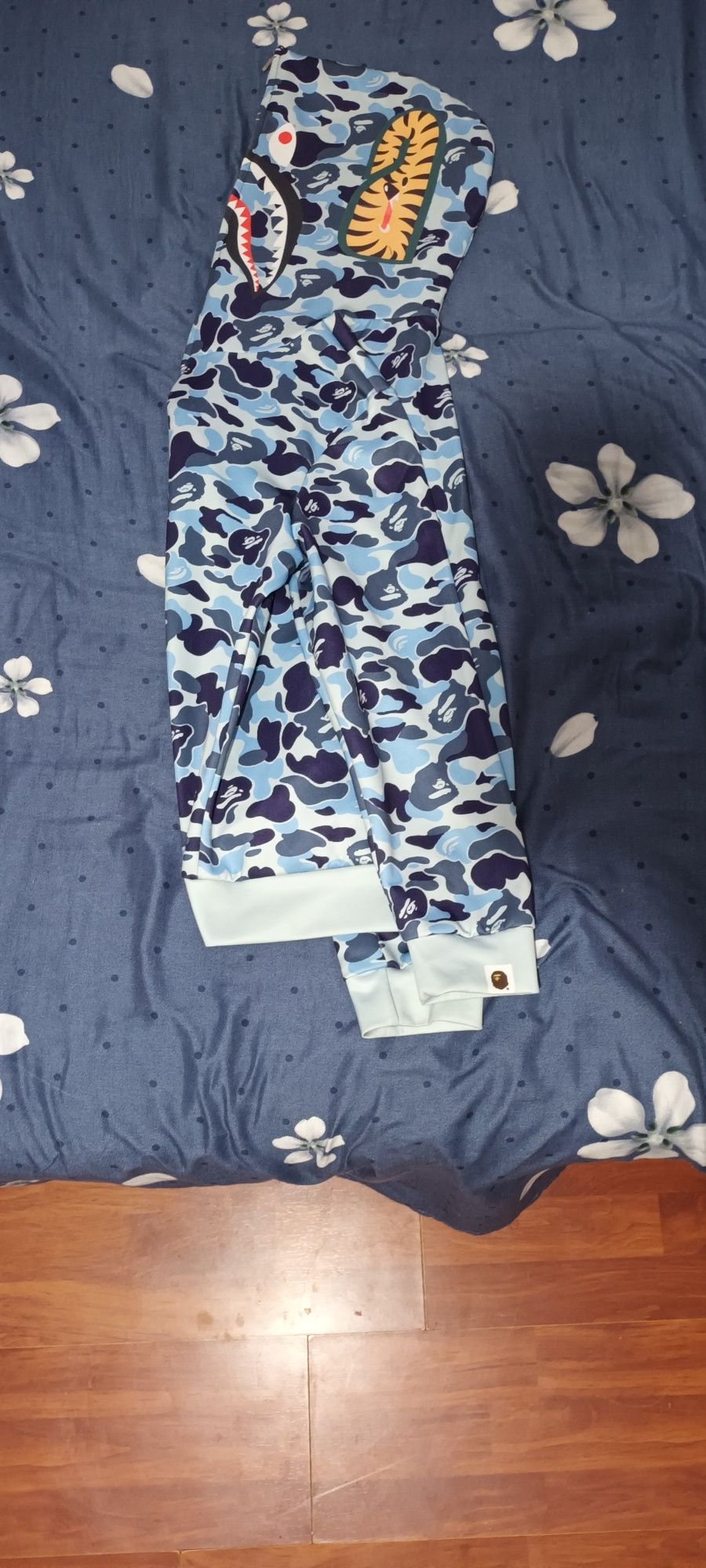 A Bathing Ape Bape Blue Hoodie