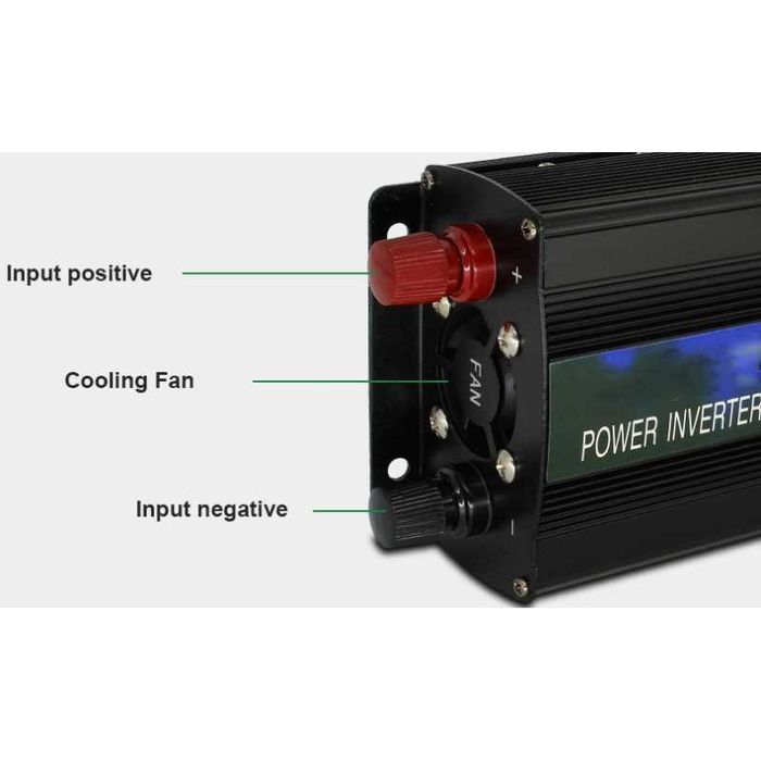 Invertor de tensiun,sinus pur,12V-220V,1600W,afisaj LED-uri(voltmetru)