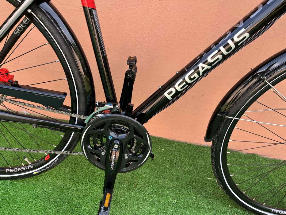 Като Нов Алуминиев Хидравличен Велосипед PEGASUS 28цола 9х3