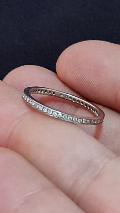 Inel eternity aur 18 k diamante okazie
