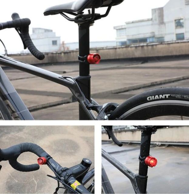 Stop Led minimalist aluminiu iluminat bicicleta trotineta roșu alb