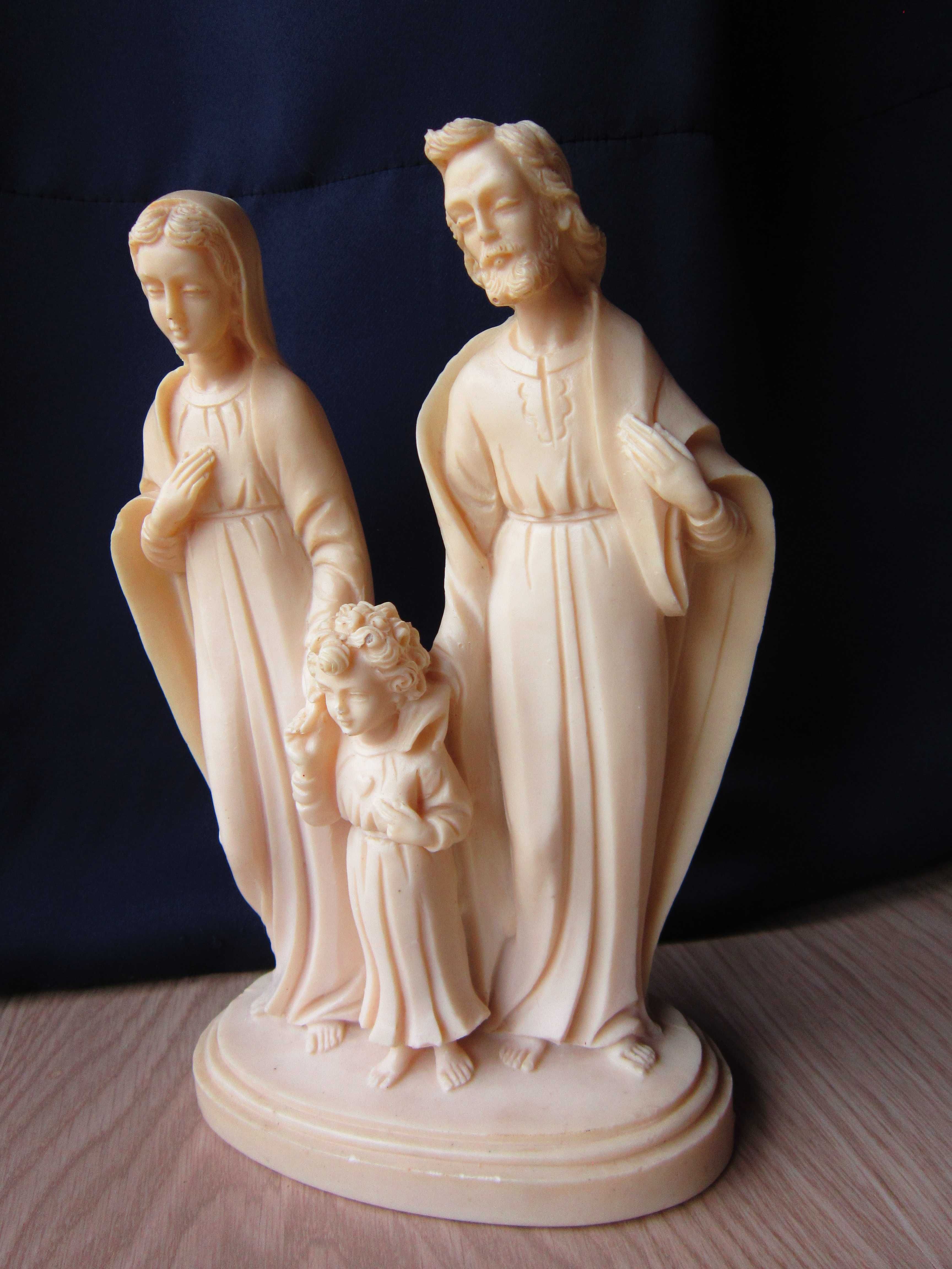 cadou rar Familia Sfanta - Maria,Iosif si Isus sculptura alabaster1960