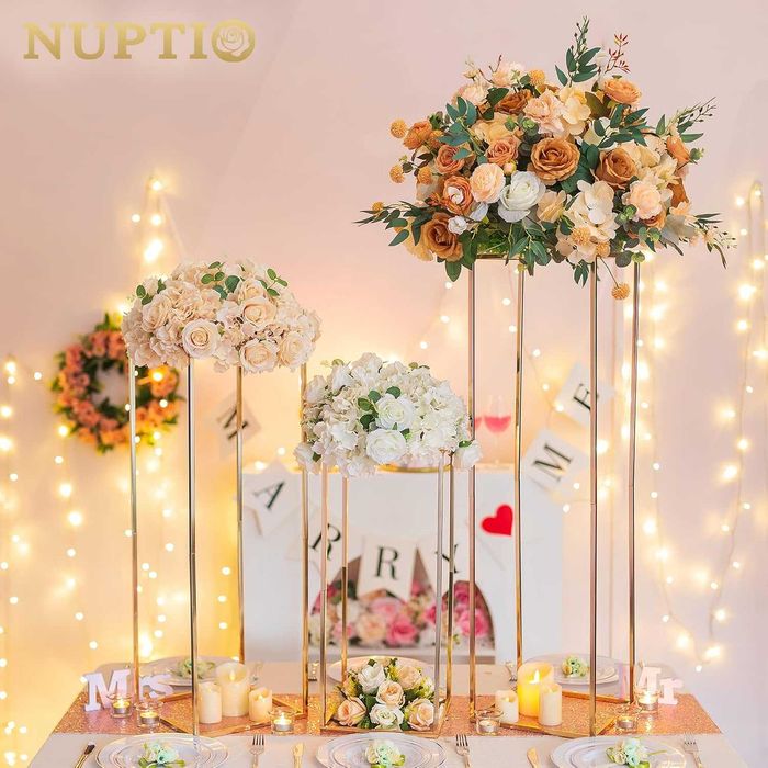 Suporturi Aurii pentru Aranjamente de Nunta, NOU, Factura