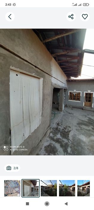 Eshonguzar raysentrda bek baraka orqa tarafi uy sotilvoti srochni