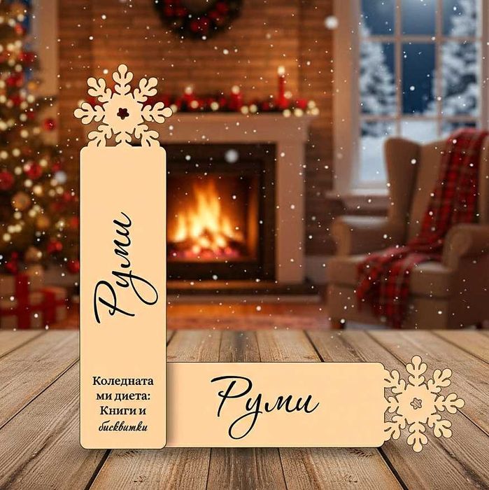 Персонализиран дървен книгоразделител с име – уникален подарък