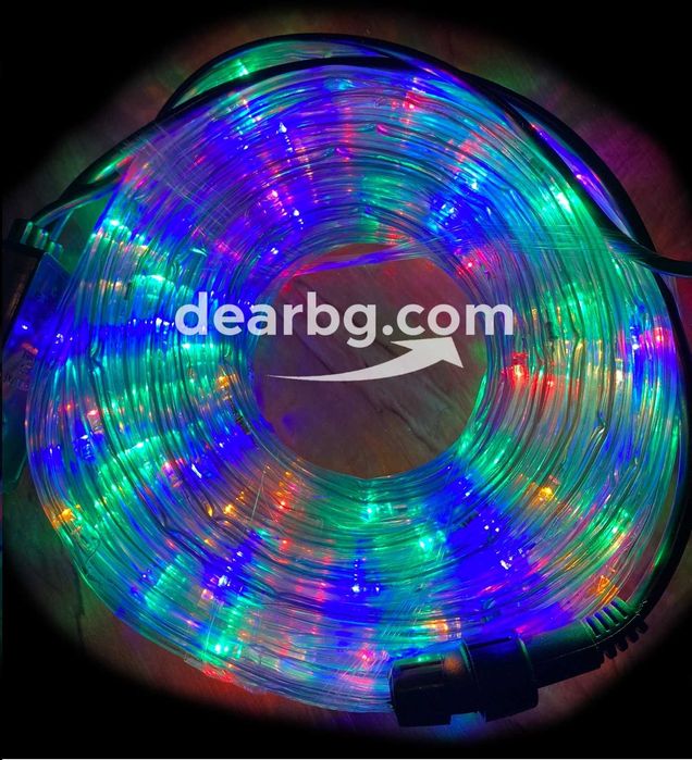 Светещ LED маркуч - 20 метра, Многоцветен