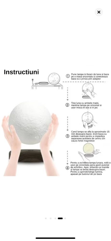 Lampa luna led 3D