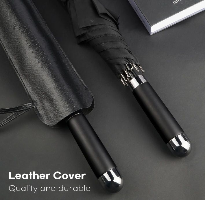 большой длинный зонт для
мужчин с кожаным покрытием большой