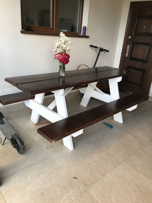 Masa picnic din lemn masiv