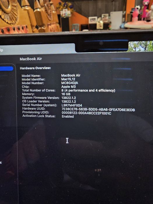 Macbook Air, Apple M3, 16/256 GB