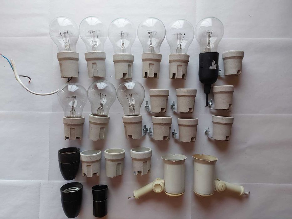 Dulie E27 din ceramica, buc = 24, inclusiv becuri