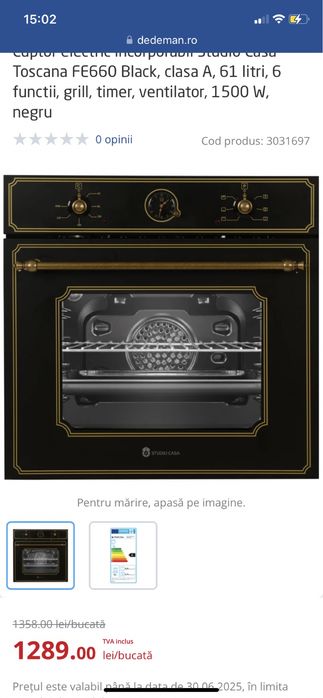Cuptor studio casa- stare foarte buna