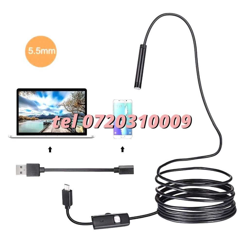 Camera Endoscopica Inspectie Auto  6leduri Hd720p  2m