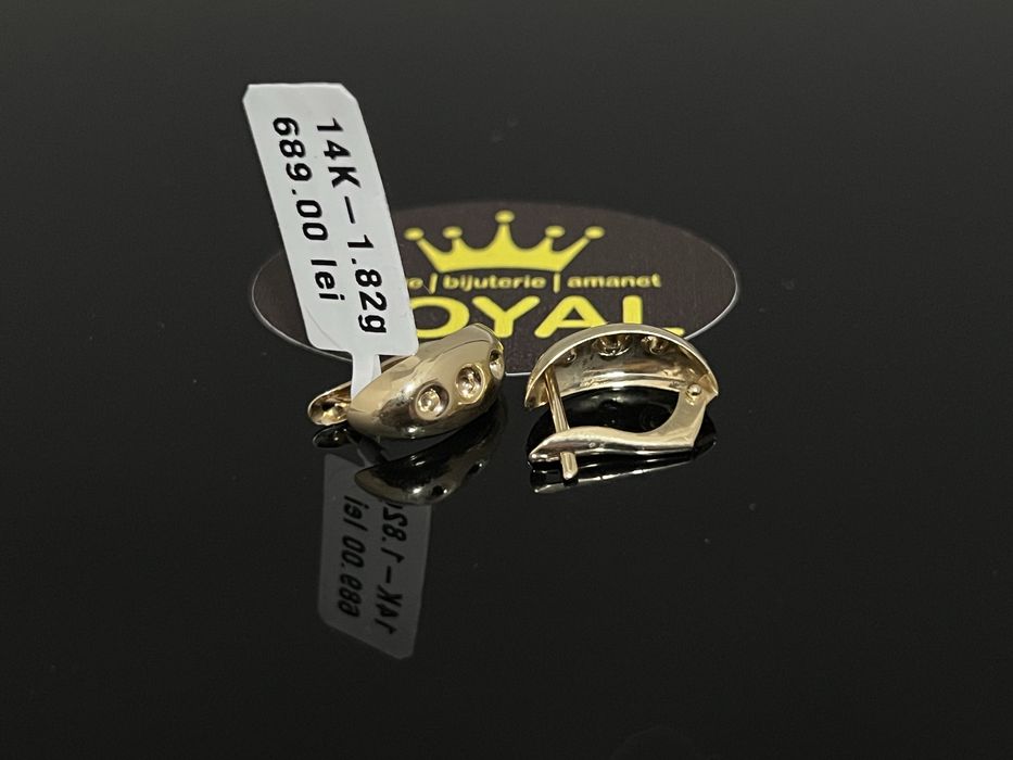 Bijuteria Royal CB : Cercei dama aur 14k 1,82gr