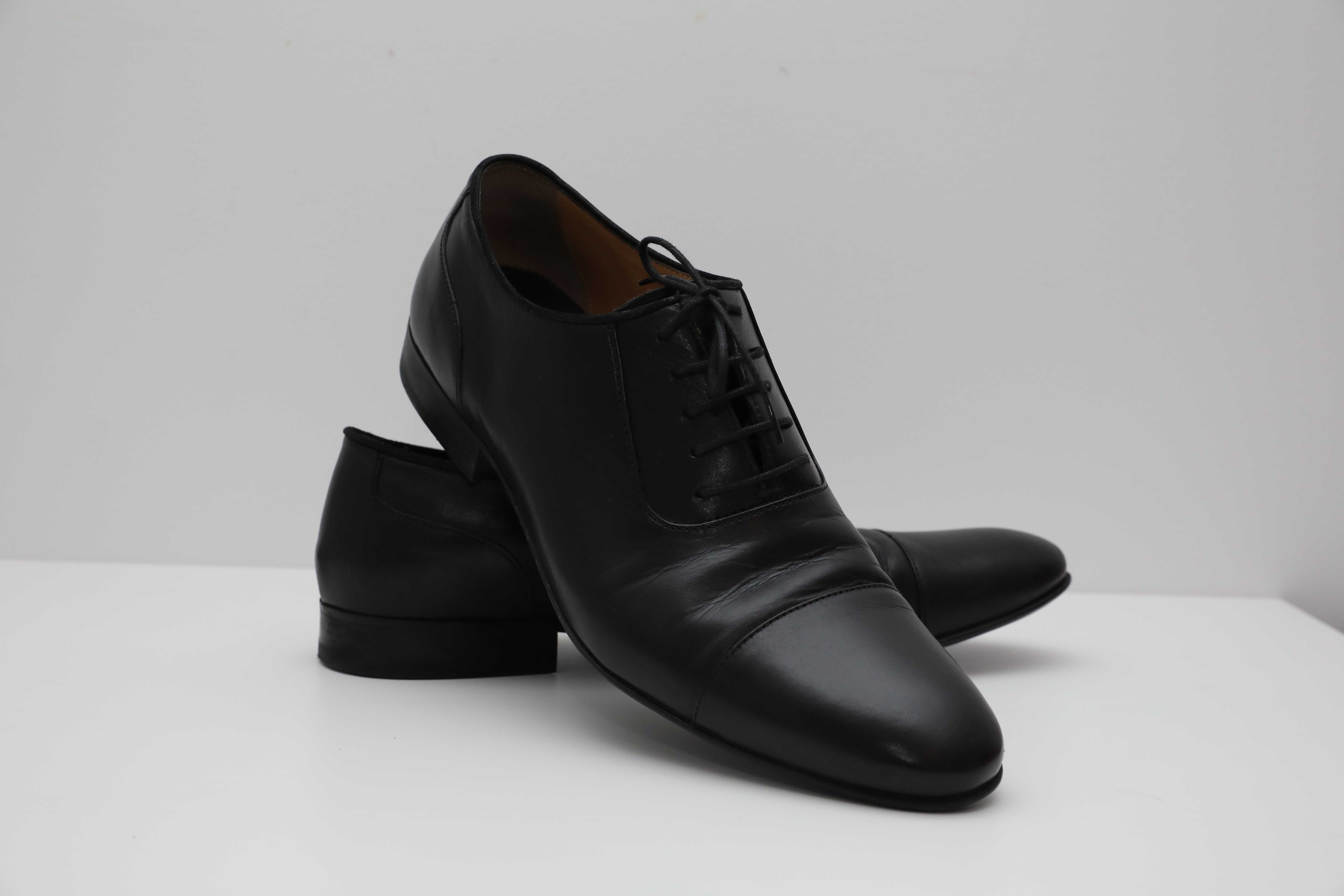 Pantofi piele neagra-ZARA-nr 43