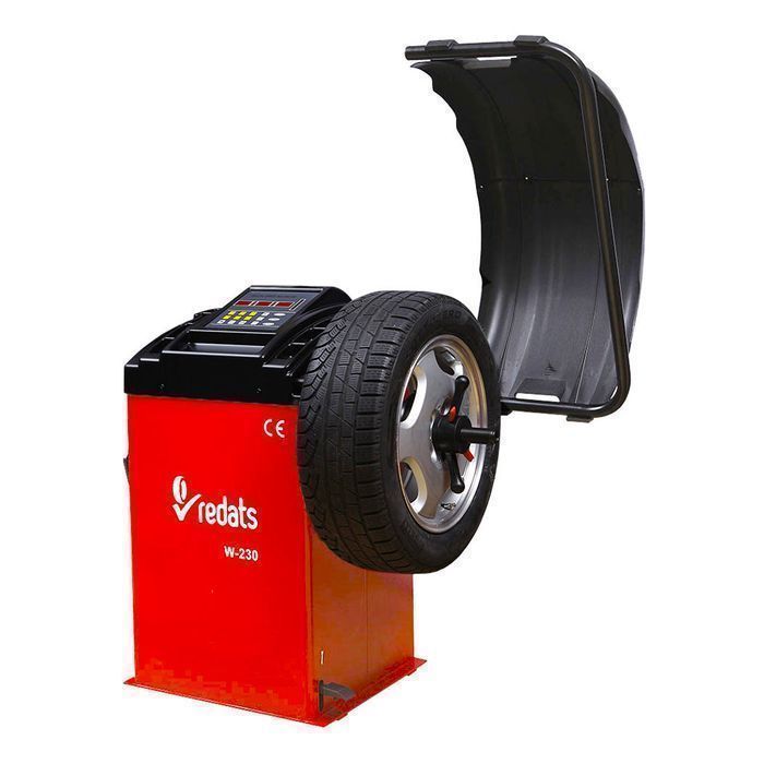 Masina de echilibrat automata cu pedala pentru roti autorusme 24" reda