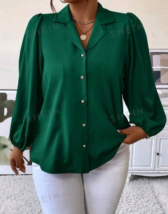 Зелена макси риза 5ХЛ