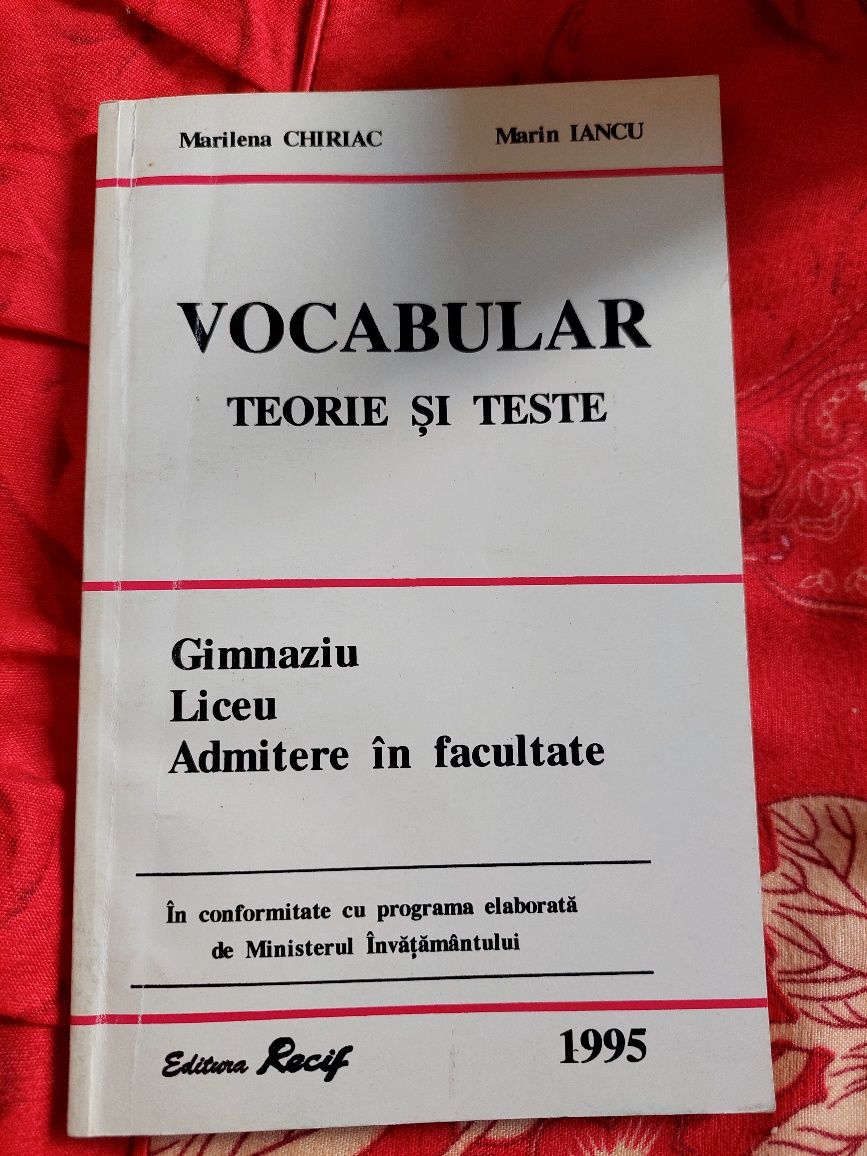 Vocabular teorie si teste