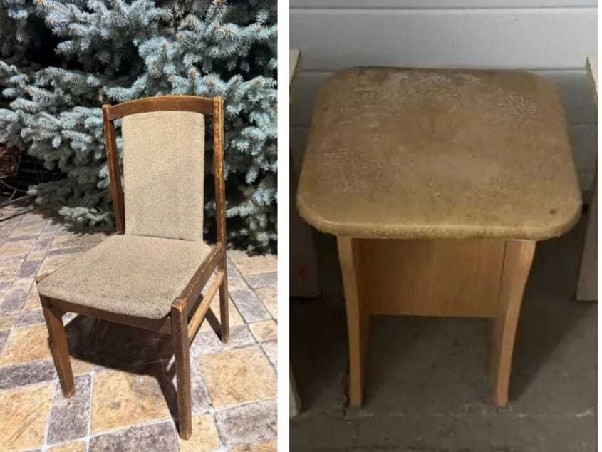 Табуретка МЯГКАЯ кожанная+стулья (МЯГКАЯ спинка и сиденье)