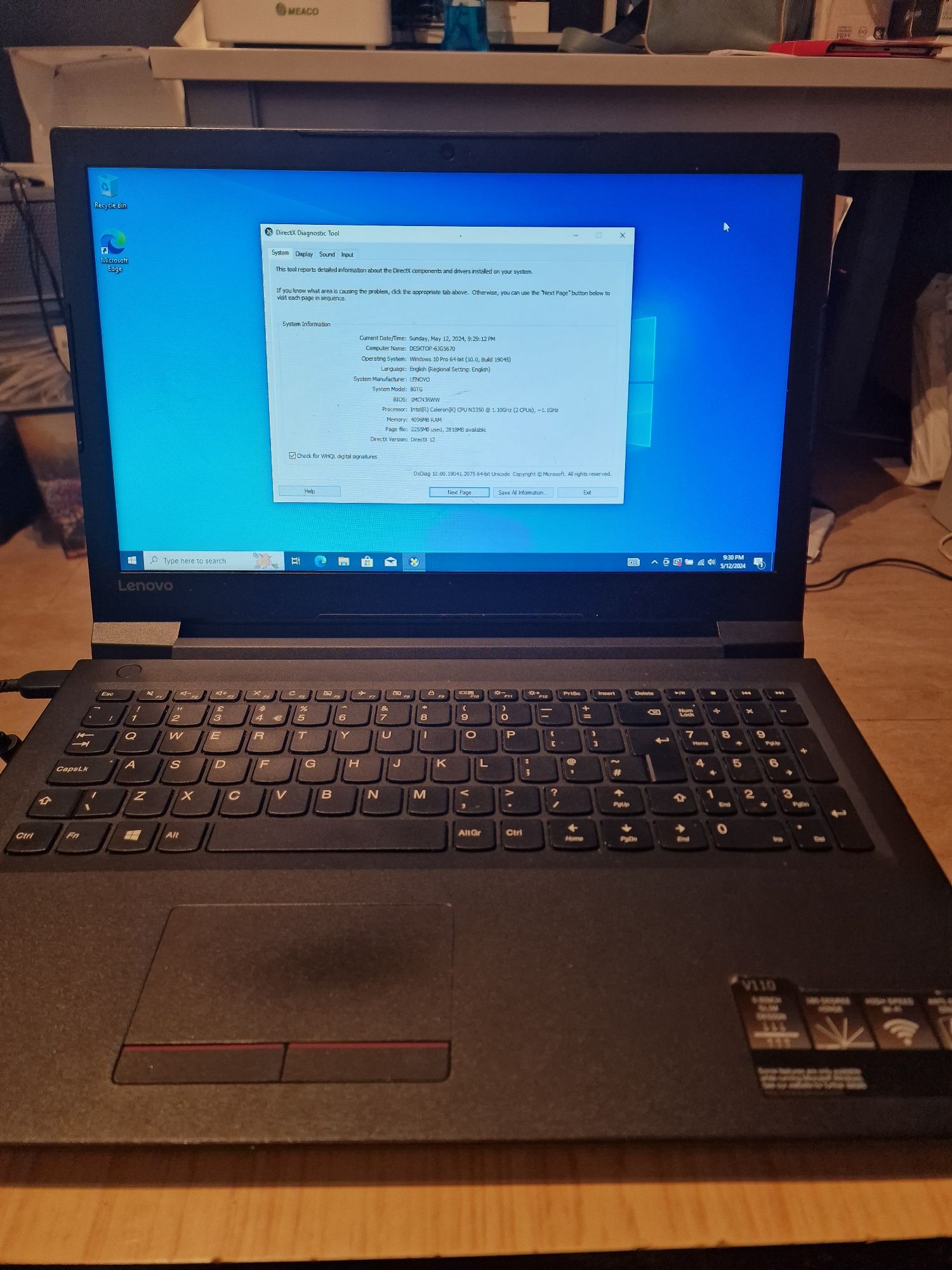 Laptop Lenovo V110