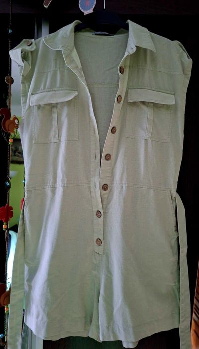 Salopeta verde deschis Mango