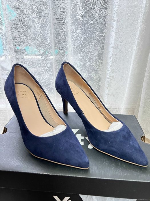 Pantofi eleganți John Lewis – piele întoarsă bleumarin (36)