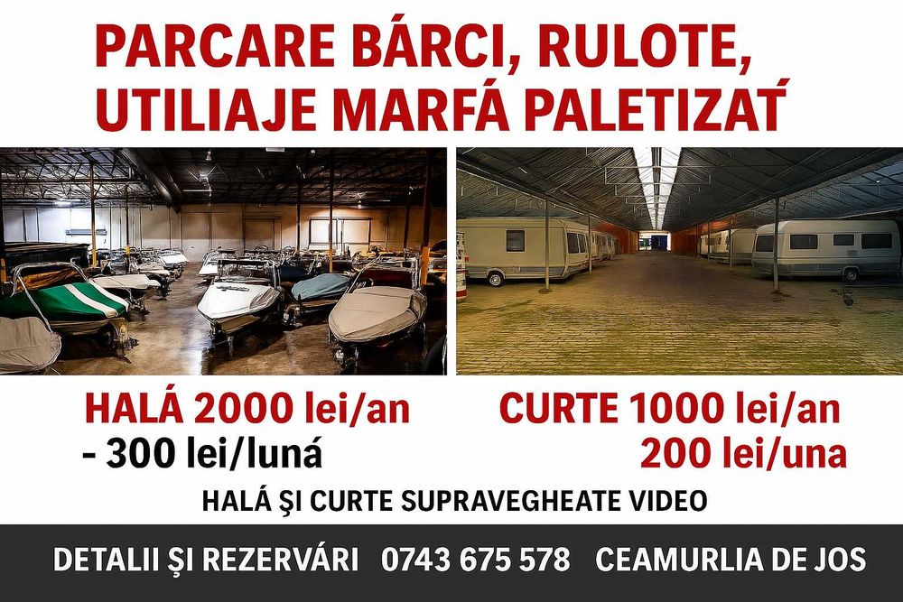 Parcare Ambarcatiuni Rulote si marfa paletizata