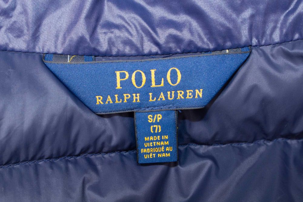 Polo Ralph Lauren оригинално пухено яке за момиче синьо пеплум стил 7г