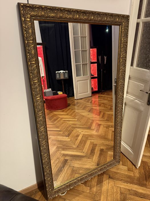 Oglinda mare Vintage cu rama aurie 168x96