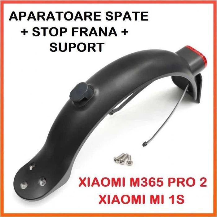 Set aparatoare spate cu stop + suport metalic Xiaomi M365 Pro 2 Mi 1S