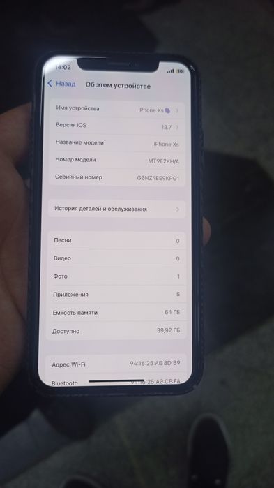 Iphone xs 64 gb kh/a