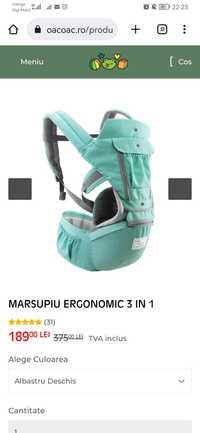 Marsupiu ergonomic 3 în 1