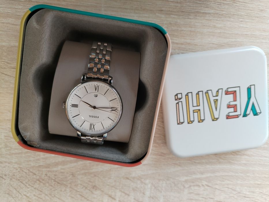 Ceas Fossil metalic pentru femei, cutie cadou - nou