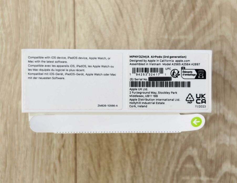 Casti Apple AirPods 3, Lightning Charging Case, White